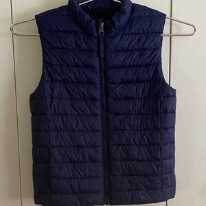 Lands' End Kids' Navy Quilted Vest